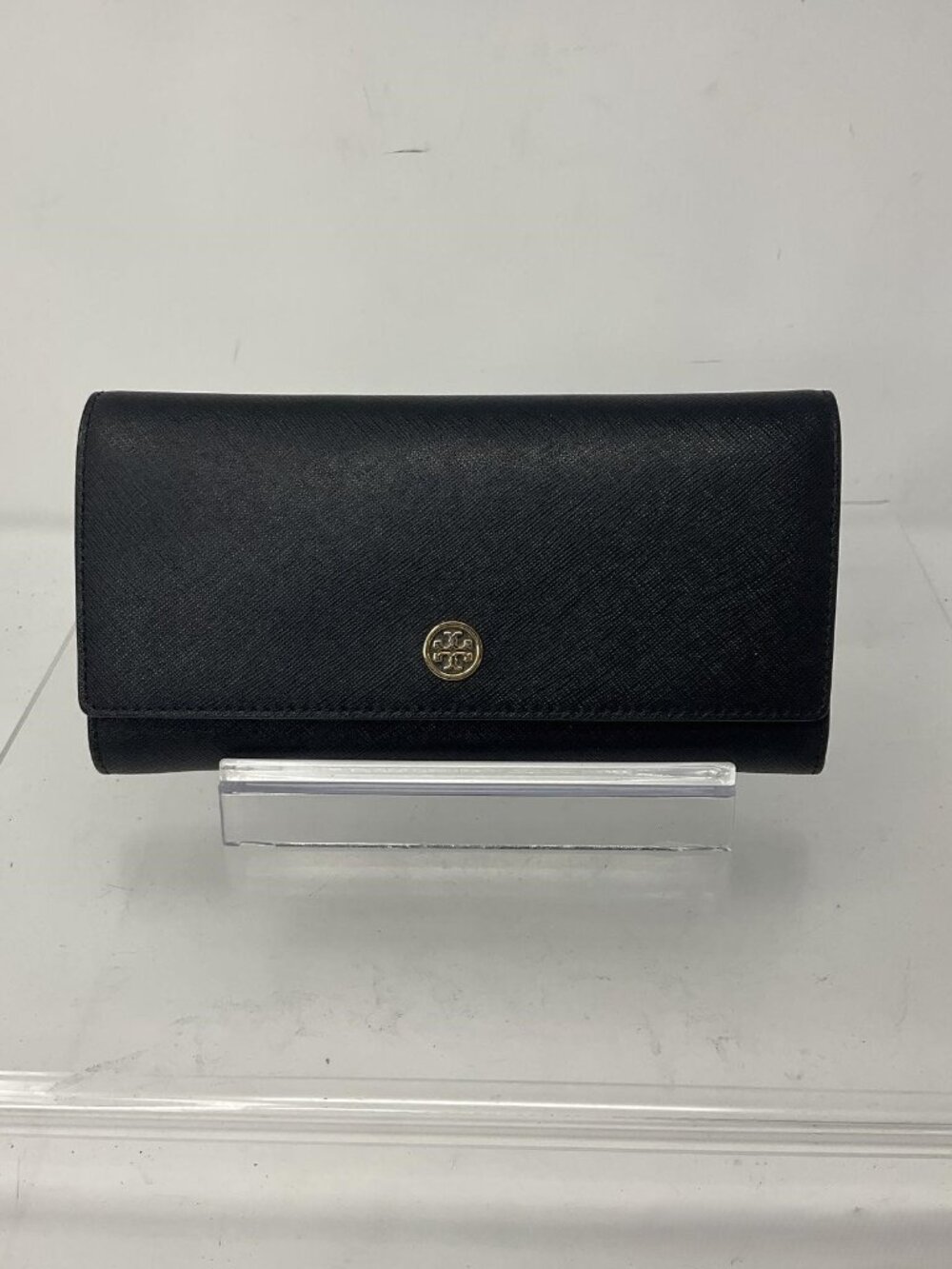 Tory Burch Women's Robinson Envelope Continental Wallet, Black/Royal Navy